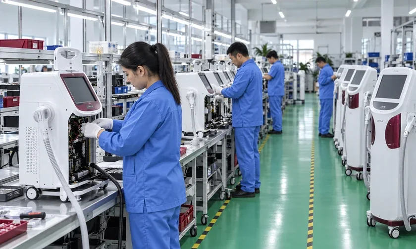 Producción y ensamblaje de equipos estéticos profesionales