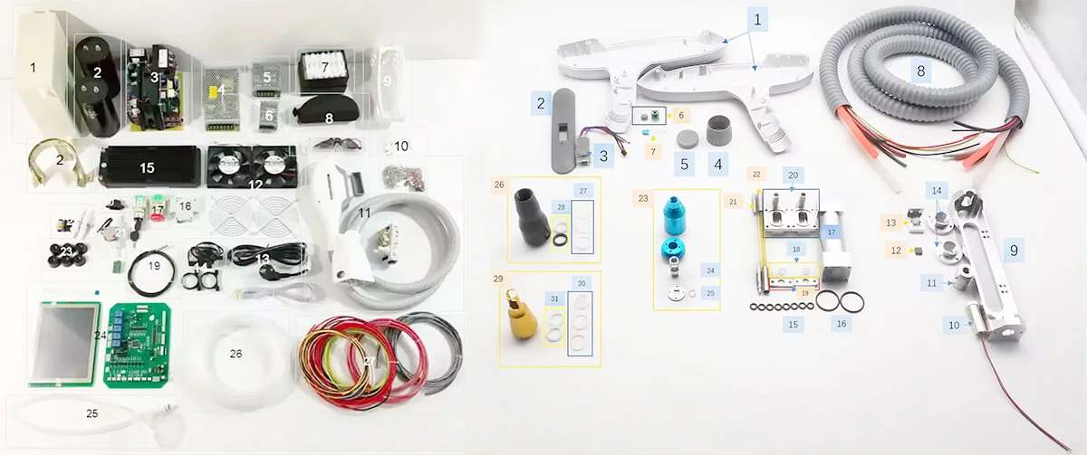 Q-Switched ND yag laser Handpiece: applications