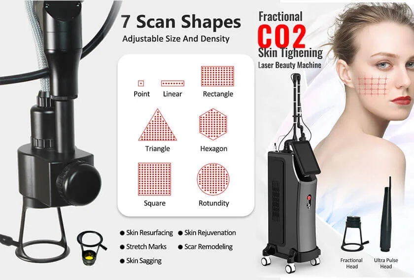 Vertical 60W Co2 laser skin resurfacing​: features