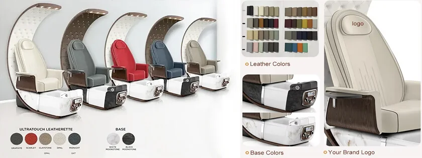 Sillón de pedicura de lujo: detalle del equipo
